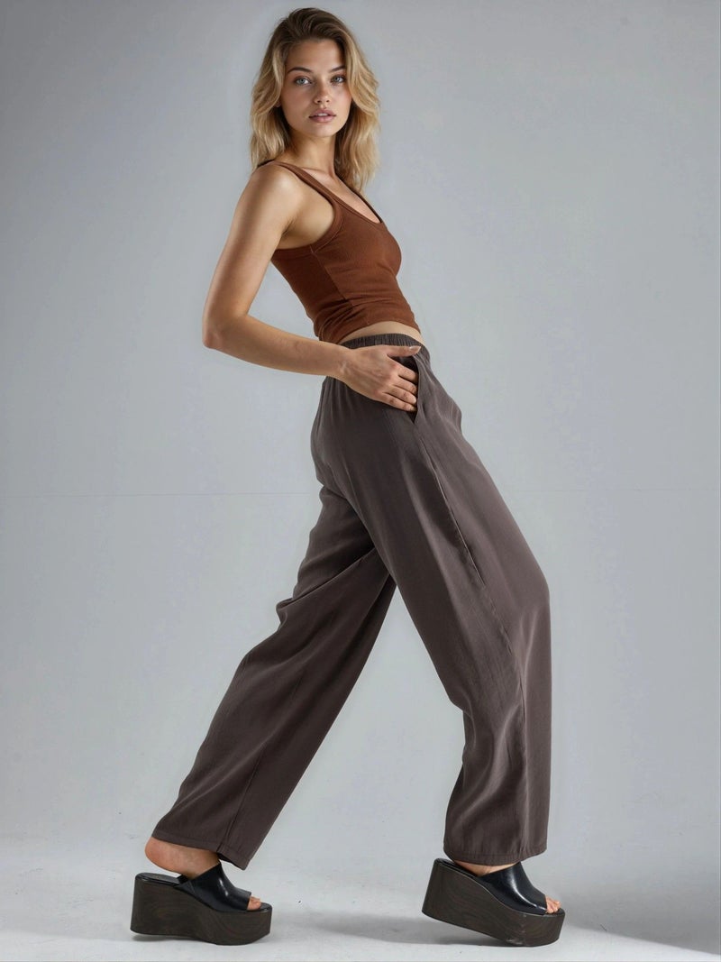 BUSEM Wide Leg Pleated Pants - Image 4